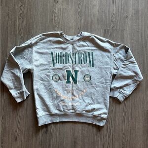 Nordstrom Grey Graphic Crewneck Sweatshirt